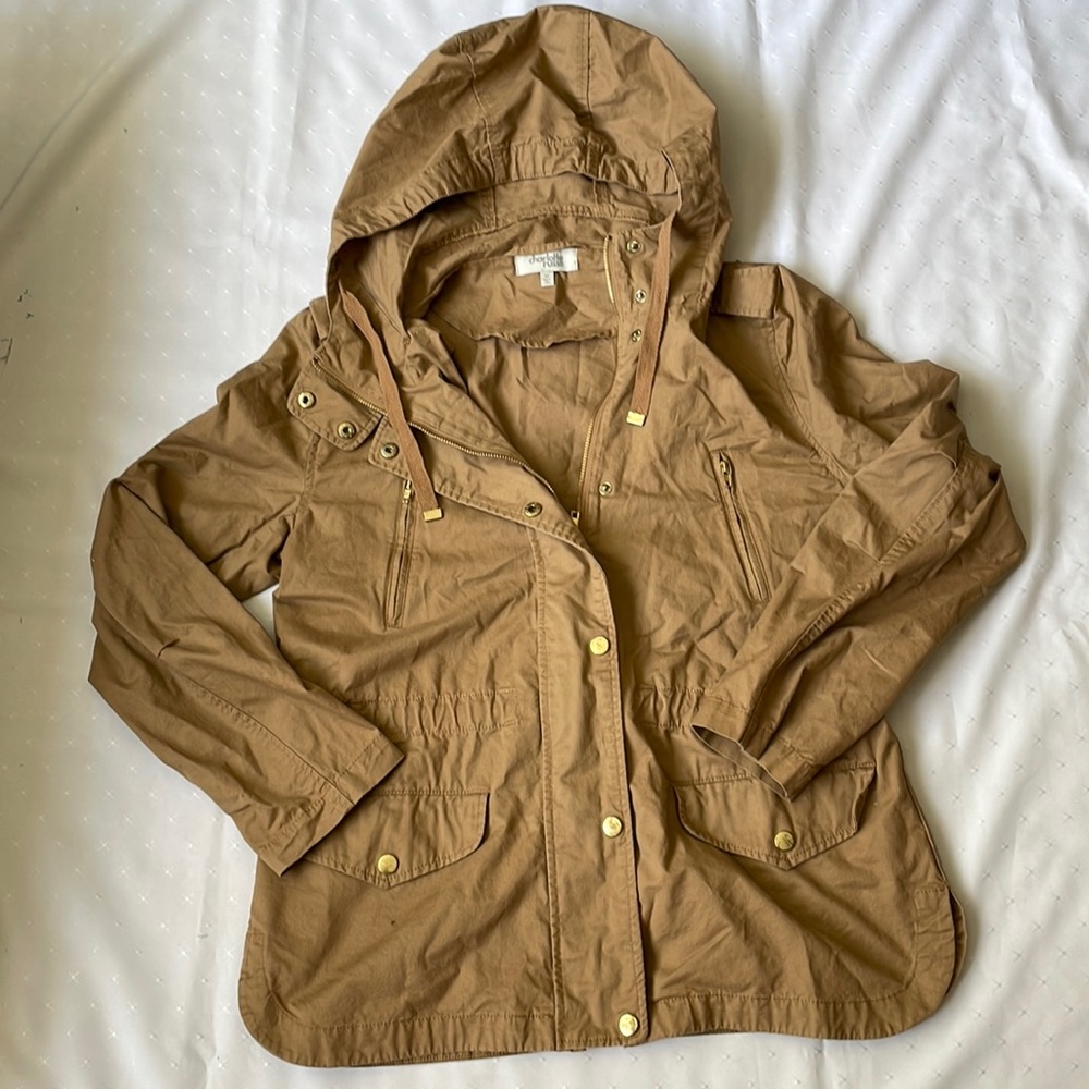 NWOT Charlotte Russe Utility Twill Jacket With Hood